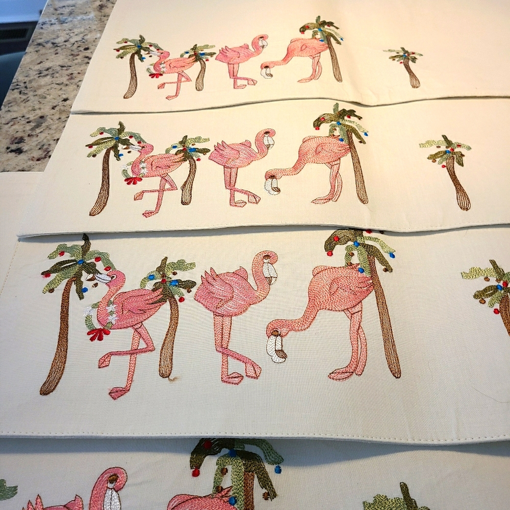 Flamingo holiday placemats